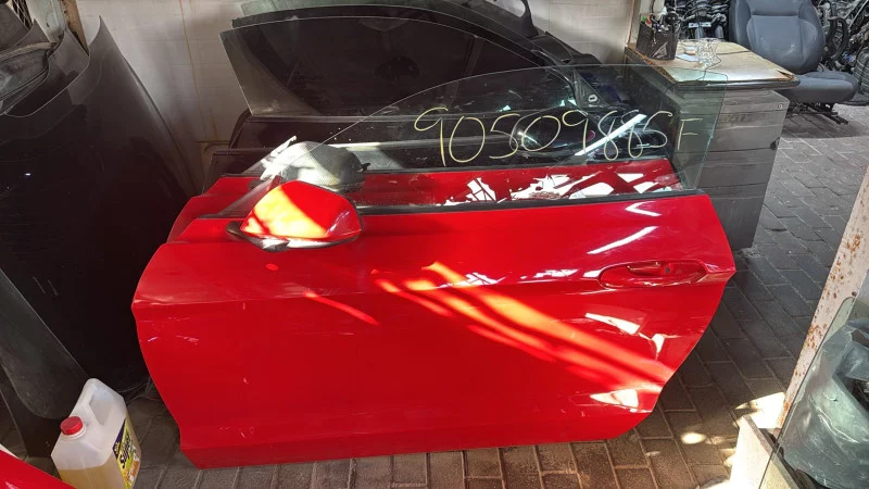 Front Left Door Assembly Ford Mustang 2015 2023 Red Complete Genuine