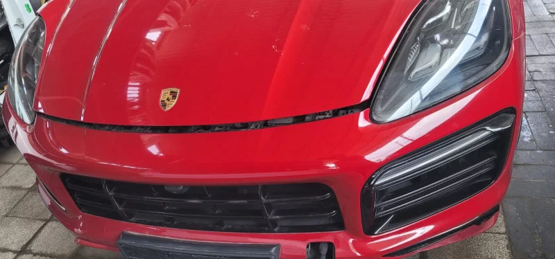Front Bonnet / Hood Red For Porsche Cayenne (9y0) 2018 2023