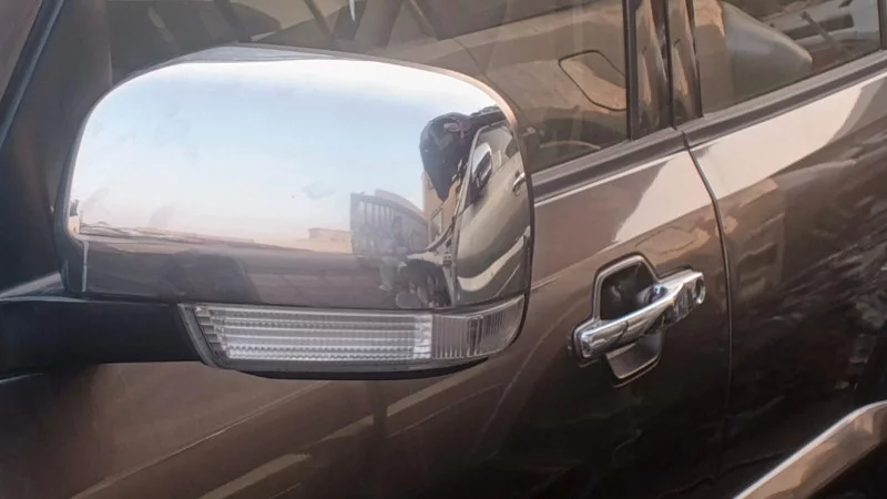 Chrome Door Mirror With Turn Signal For Mitsubishi Pajero V80 / V90