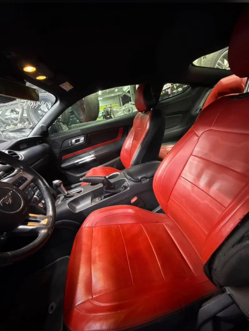 Complete Red Leather Interior Set For Ford Mustang 2018 2023